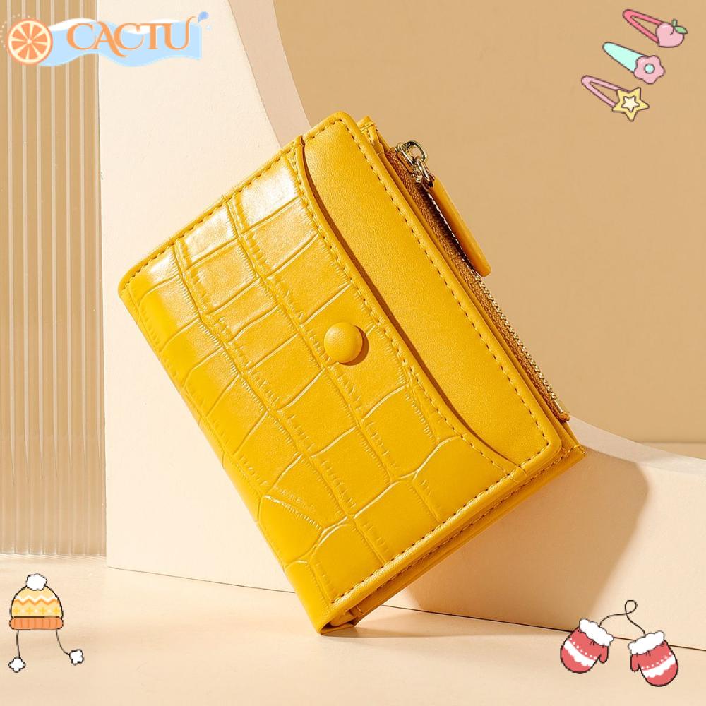 CACTU Ví Mini Đựng Tiền Xu Nhiều Ngăn Tiện Dụng Cho Nữ