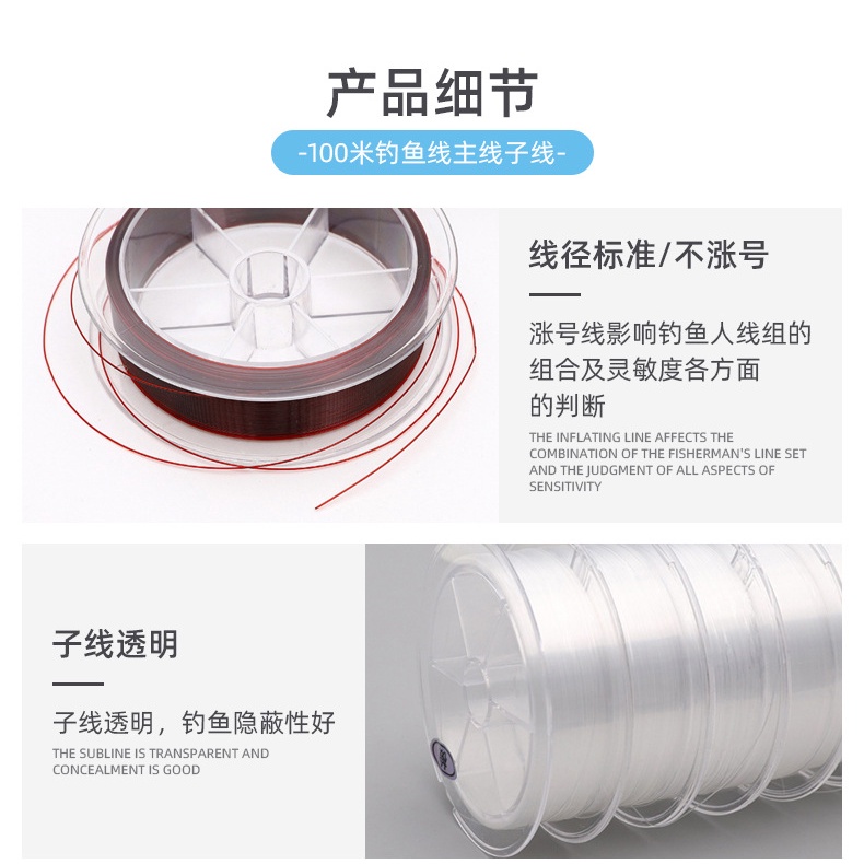 Cuộn Dây Câu 100M Bằng nylon Nhập Khẩu 4X8X