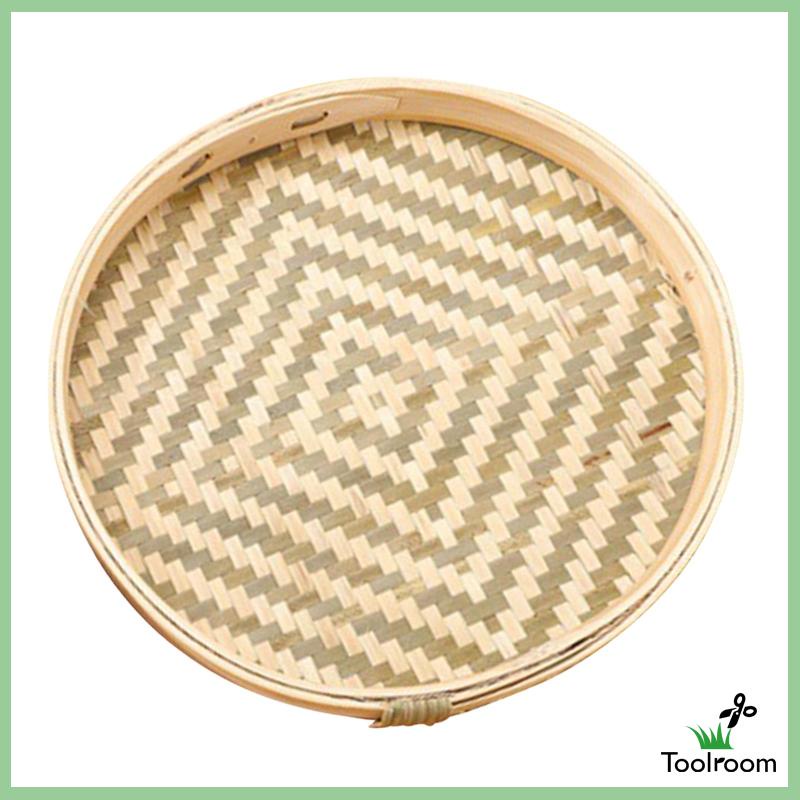 Giỏ Tre Đan Thủ Công Hình Tròn Dùng Để Đựng Đồ Trang Trí