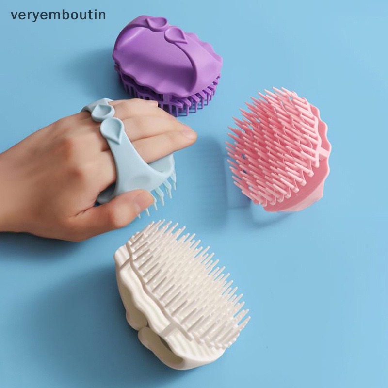 Bàn Chải Massage Da Đầu Cầm Tay Hình Tròn Tiện Lợi