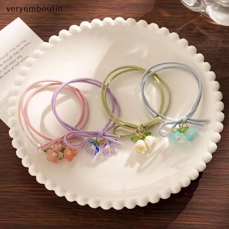 Set 2 Vòng Tay Co Giãn Mặt Hoa Xinh Xắn Cho Nữ