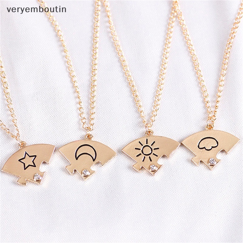 Bộ 4 Vòng cổ Mặt Tròn Ngôi Sao Mặt Trời Mặt Trăng Thời Trang Cho Nam Và Nữ Mã 2023 n