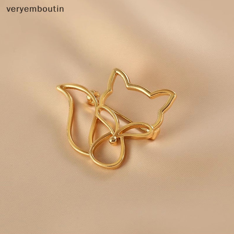 Trâm Cài Áo Hình Cáo Màu Vàng Thời Trang Cao Cấp Phong Cách Hàn Quốc Cho Nữ