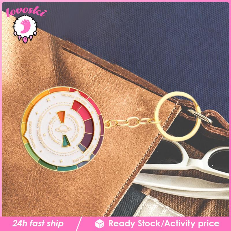 Móc Khóa Hình Bánh Xe Tráng Men 5cm Nhiều Màu Sắc Thời Trang