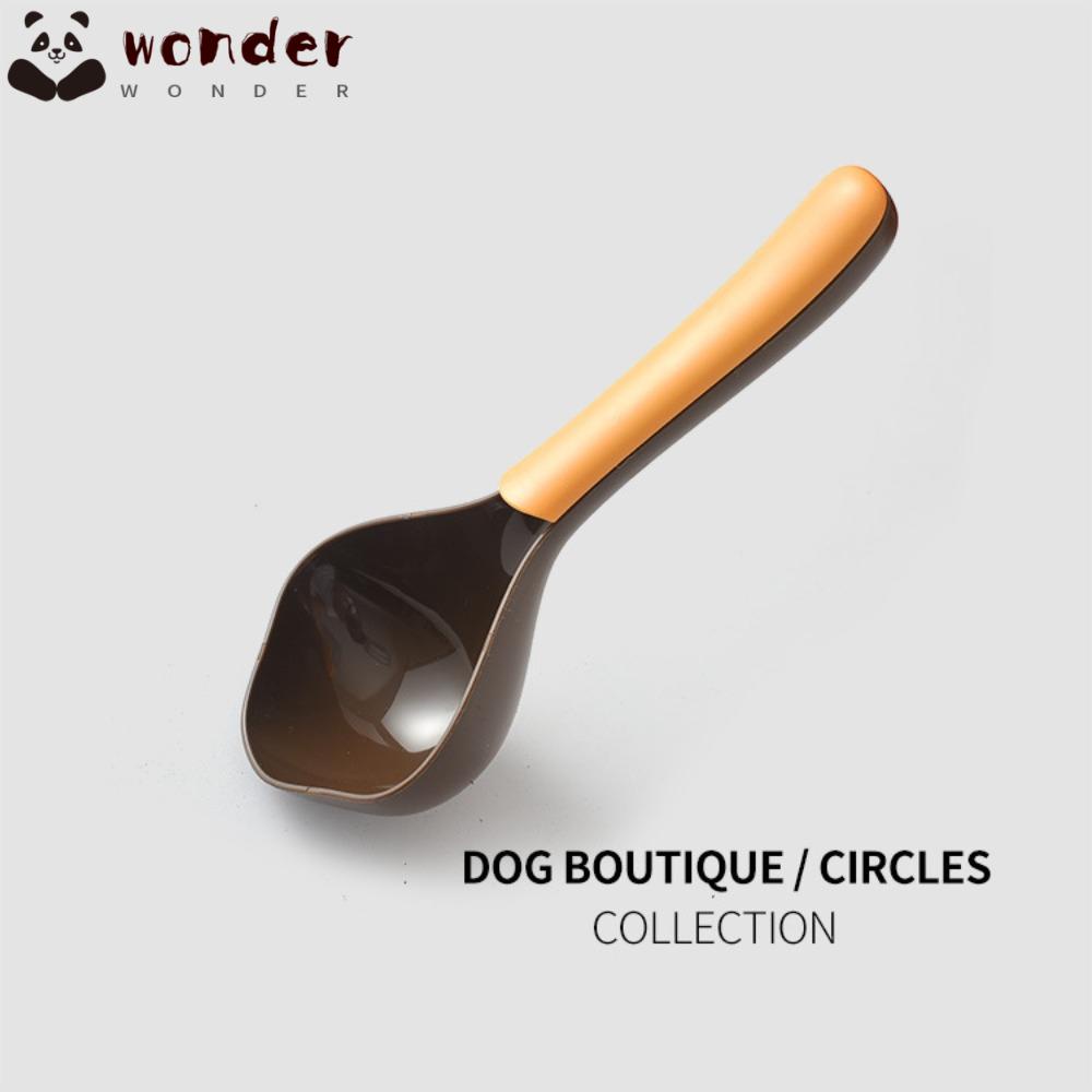 WONDER Muỗng Xúc Thức Ăn Bằng Nhựa Chống Trượt Thiết Kế Vòng Cung Cho Thú Cưng