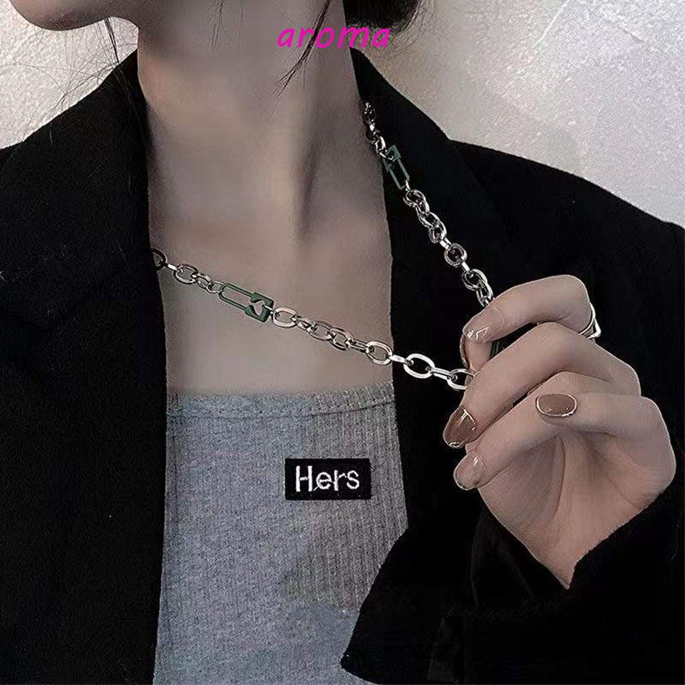 AROMA Vòng cổ Họa Tiết Hình Học Phong Cách Hàn Quốc Thời Trang Cho Nữ