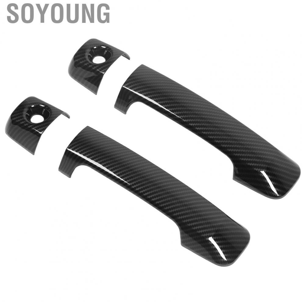 Soyoung Door Handle Panel Exterior Cover Easy Installation  Scratch Carbon Fiber Style for Car