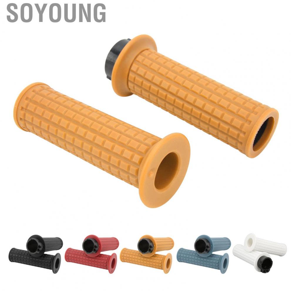 Soyoung Throttle Accelerator Handle Grips  25mm Caliber Control Impact Proof Heavy Duty Easy To Install for Motorcycle