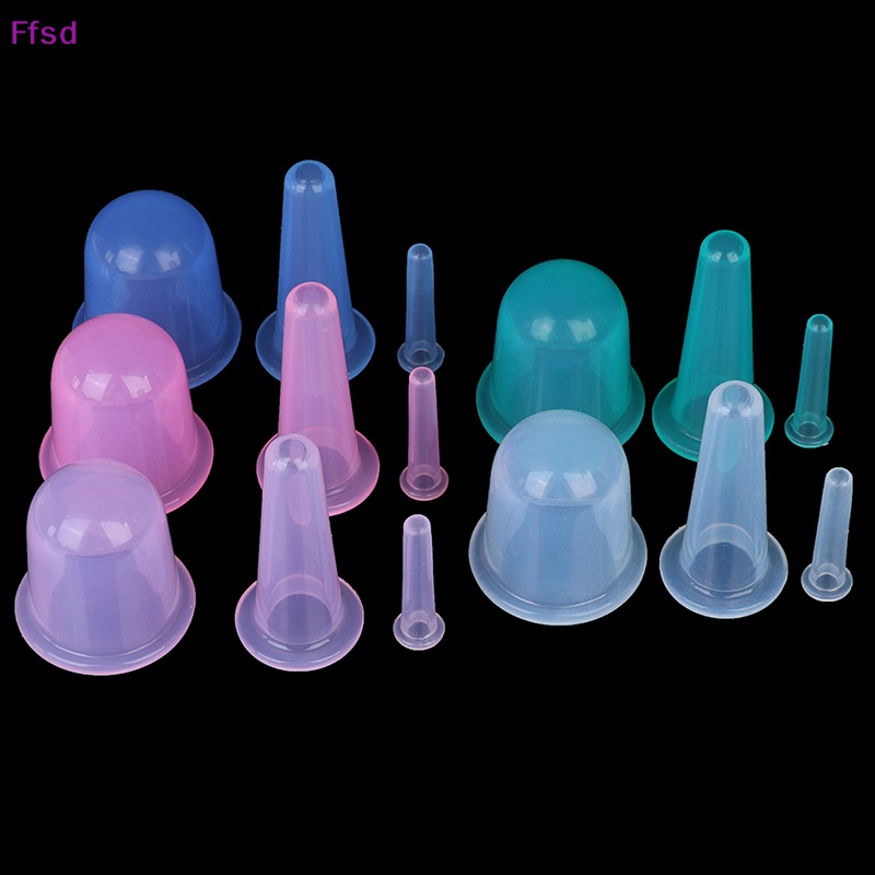 {Ffsd} Set 3 Cốc Hút Chân Không Mát Xa Chống cellulite * Bán Chạy Bằng Silicone