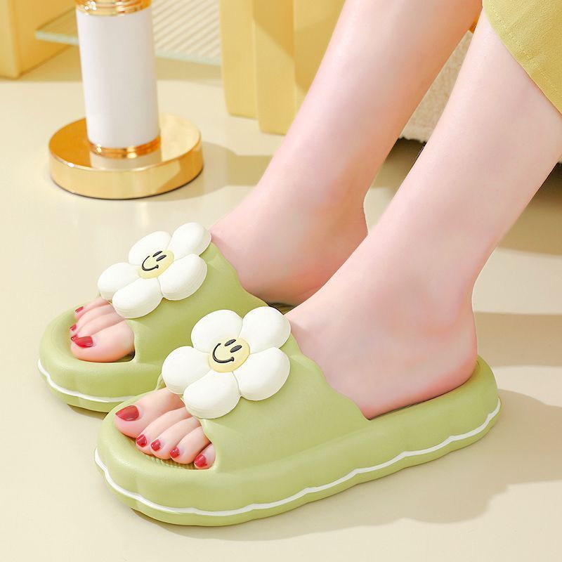 Dép Đi Trong Nhà Đế Dày Chống Trượt In Chữ Stepping on Shit Dễ Thương Thời Trang Mùa Hè Cho Học Sinh