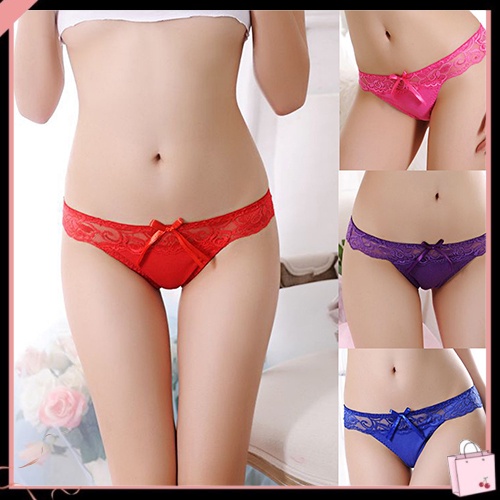 Quần Lót Lọt Khe Eo Thấp Phối Ren Xuyên Thấu Gợi Cảm Thời Trang Cho Nữ