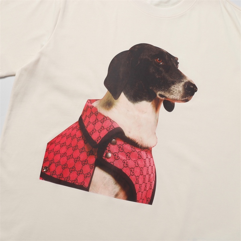 Áo Thun Tay Ngắn Cổ Tròn In Họa Tiết Chú Chó Lớn Thời Trang Cho Nam Và Nữ G66