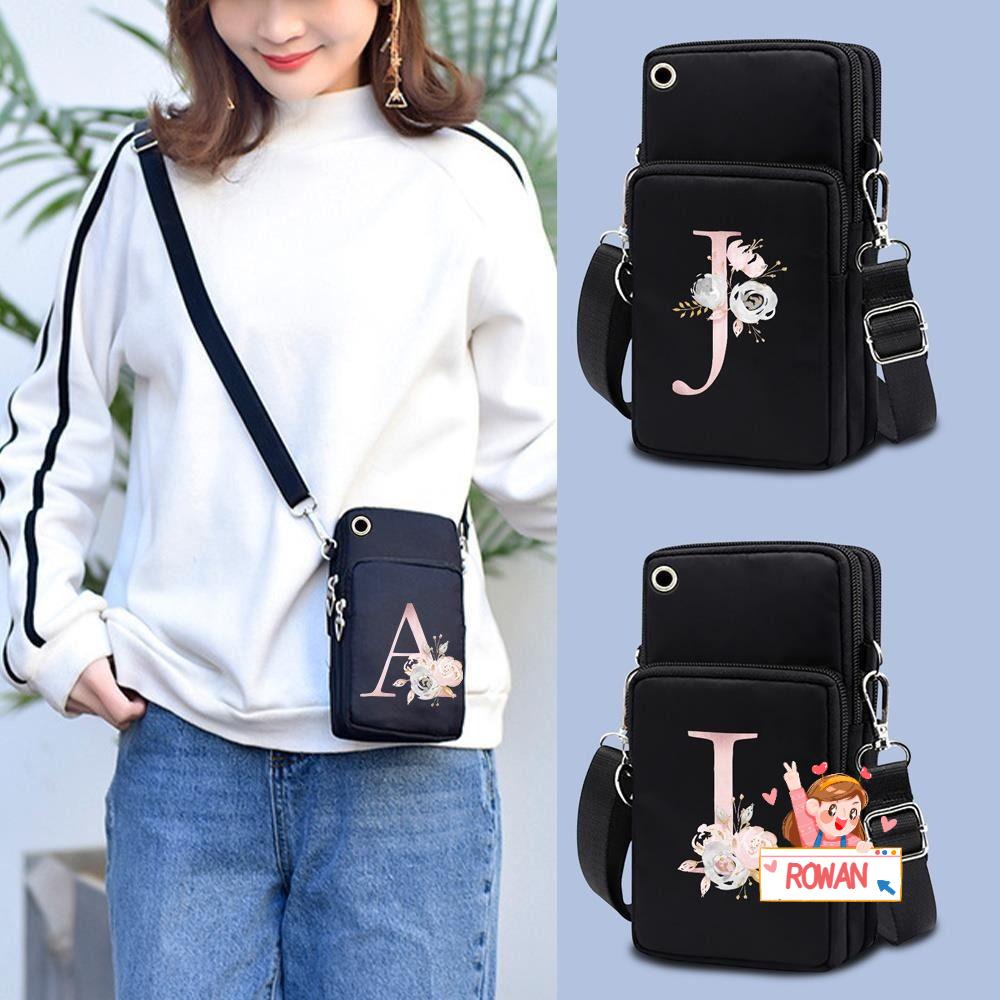 ROWANS Túi Đeo Vai / Đeo Chéo Đựng Điện Thoại / Ví 3 Lớp Bằng PU Có Phích Cắm Tai Nghe / Tiền Xu Dành Cho