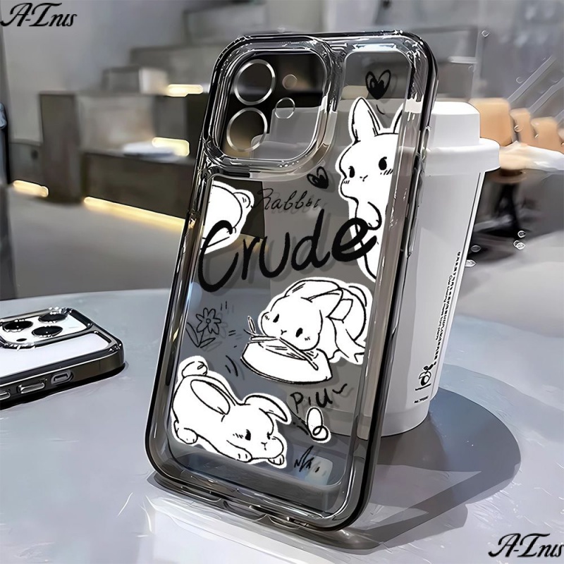 Ốp Điện Thoại Dẻo Họa Tiết Chú Thỏ &amp; Chữ Tiếng Anh Độc Đáo Chống Sốc Cho iPhone 12iPhone14Promax 1311 78p