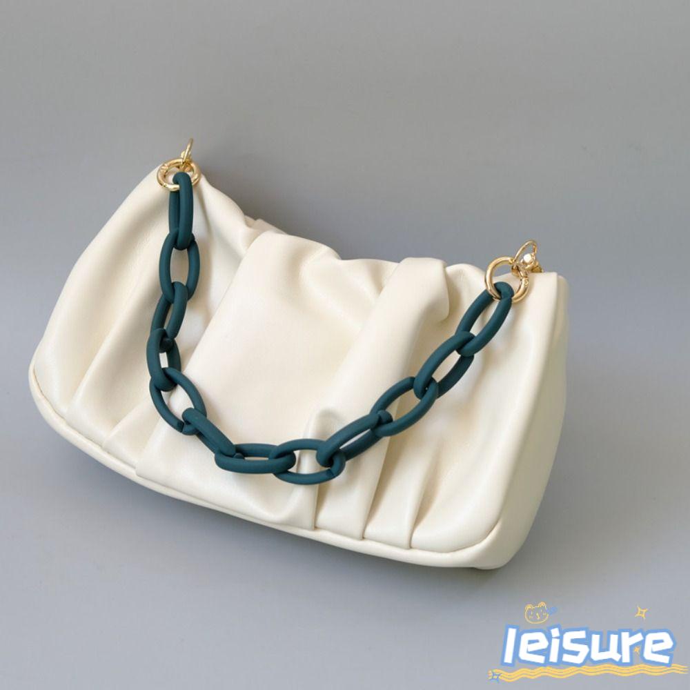LEISURE Dây Đeo Túi Xách Bằng Nhựa Acrylic Phối Dây Xích Tháo Rời Được Thời Trang Cho Nữ