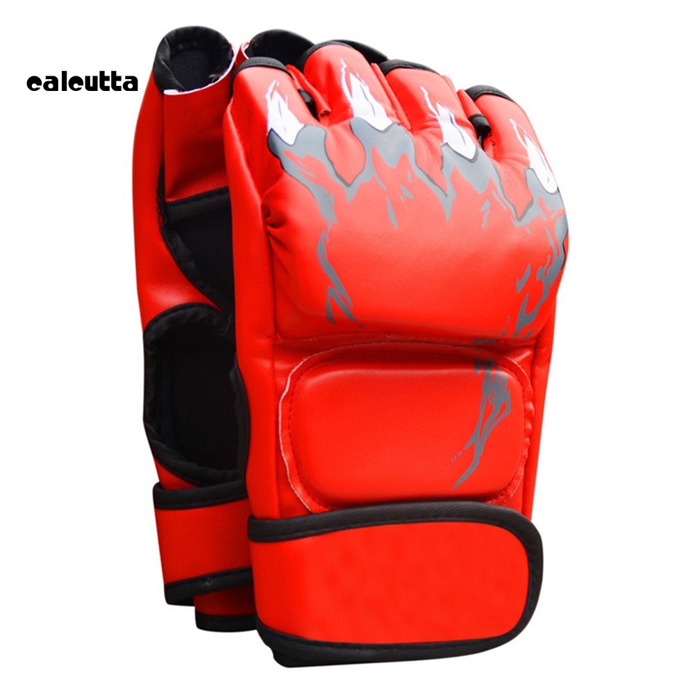 Găng Tay Da Hở Ngón Tập Boxing MMA Chuyên Dụng Cho Người Lớn
