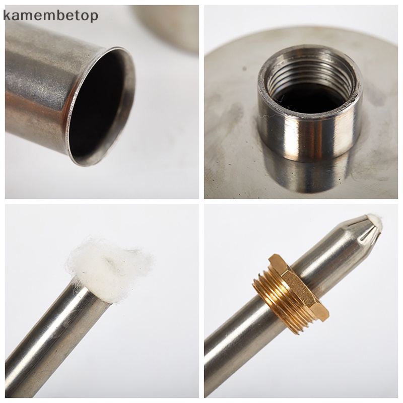 Đèn Phòng Thí Nghiệm Hóa Học 200ml Bằng Thép Không Gỉ + Đồng Thau Kèm Dây Bấc Làm Đồ Da Thủ Công