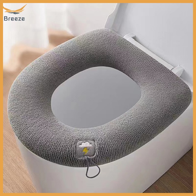 Vỏ Bọc Bệ Ngồi Bồn Cầu Dày Dặn Mềm Mại Ấm Áp Mùa Đông Có Tay Cầm Và Có Thể Giặt