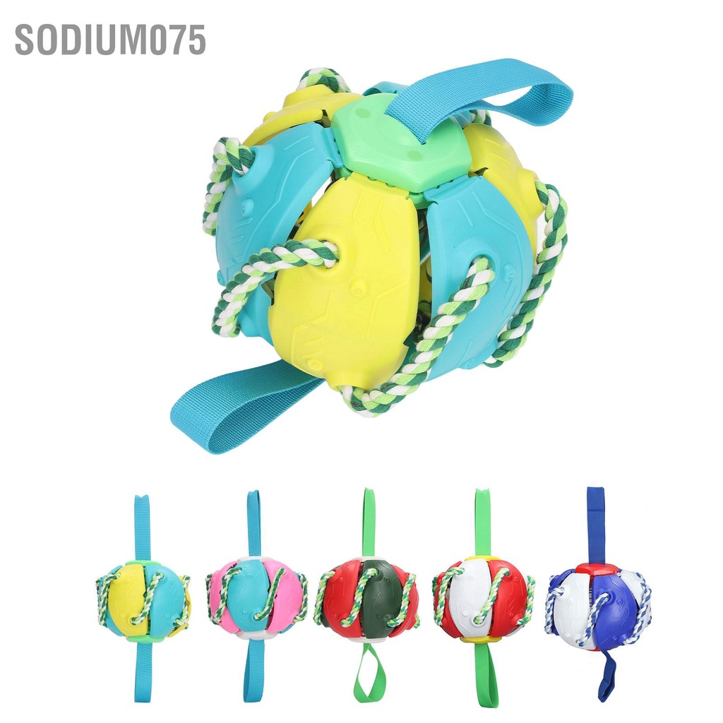 Sodium075 Bóng bay ngoài trời tương tác Quả bóng thú vị Đồ chơi đá cho chó có dây đai