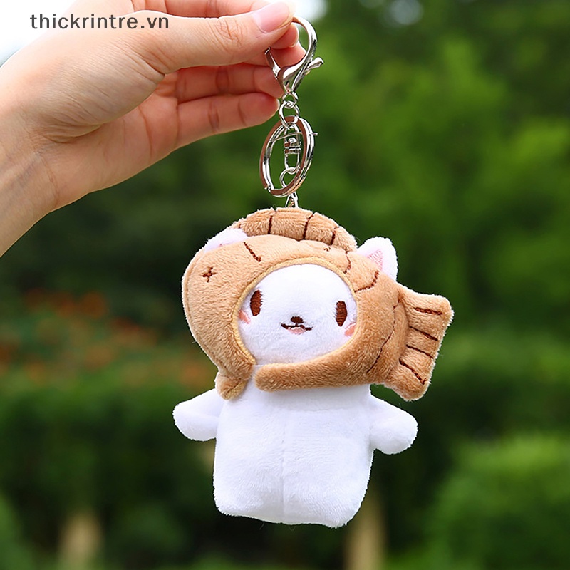 Móc Khóa Hình Thú Nhồi Bông Nhỏ Màu Hồng Dễ Thương