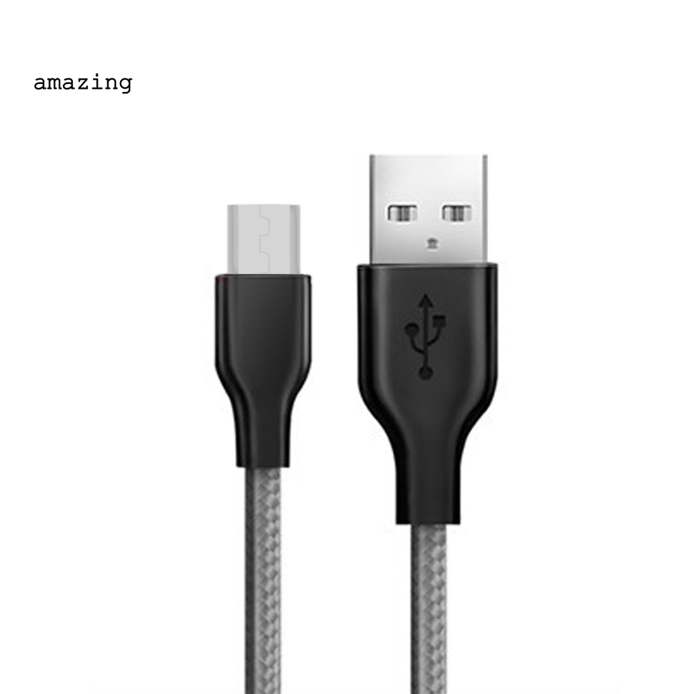 Dây Cáp Sạc Nhanh Micro USB / Type C Bằng Nylon Bện Dài 1m Dành Cho Điện Thoại Di Động