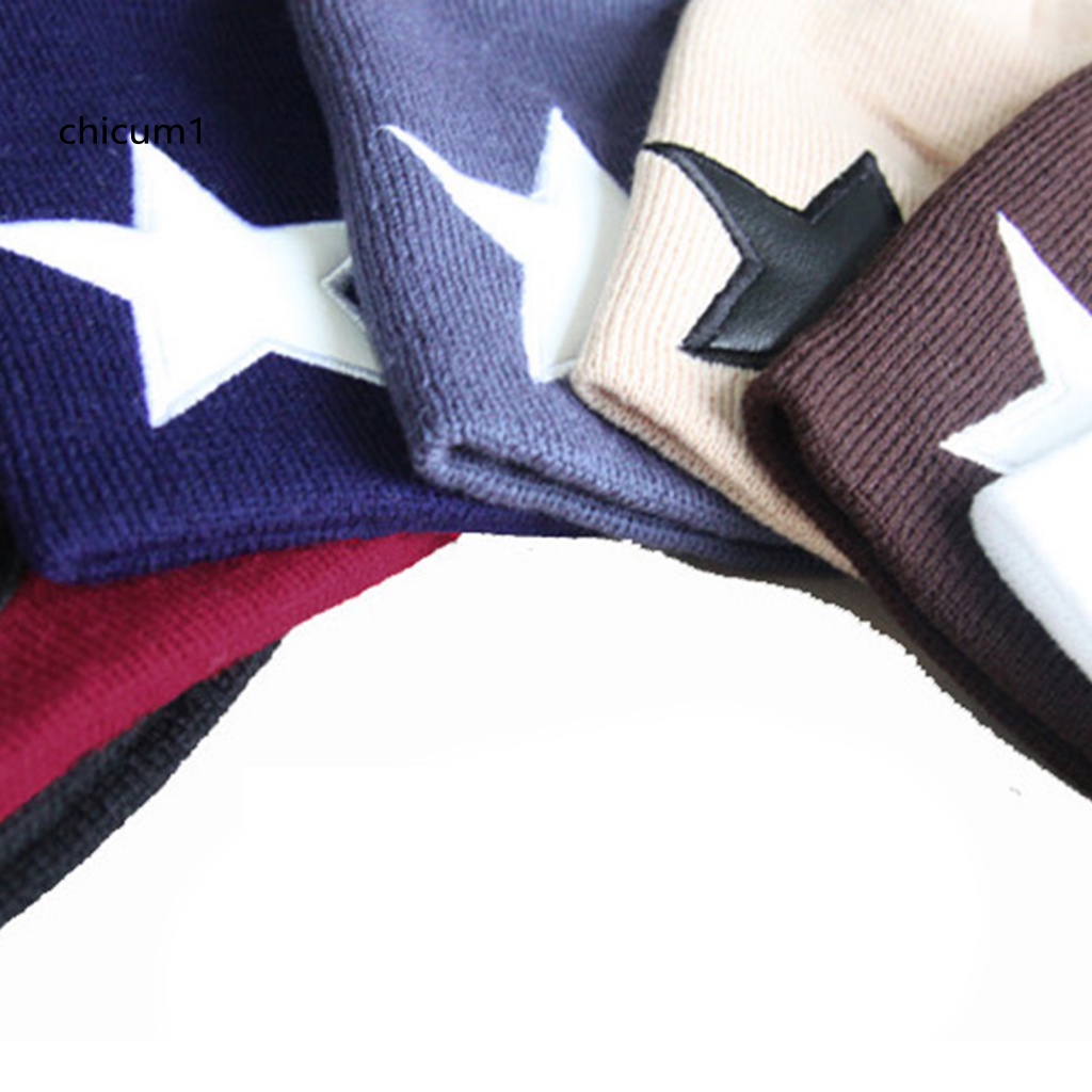 Mũ Len Dệt Kim Họa Tiết Ngôi Sao Thời Trang Mùa Đông Cho Nam Và Nữ