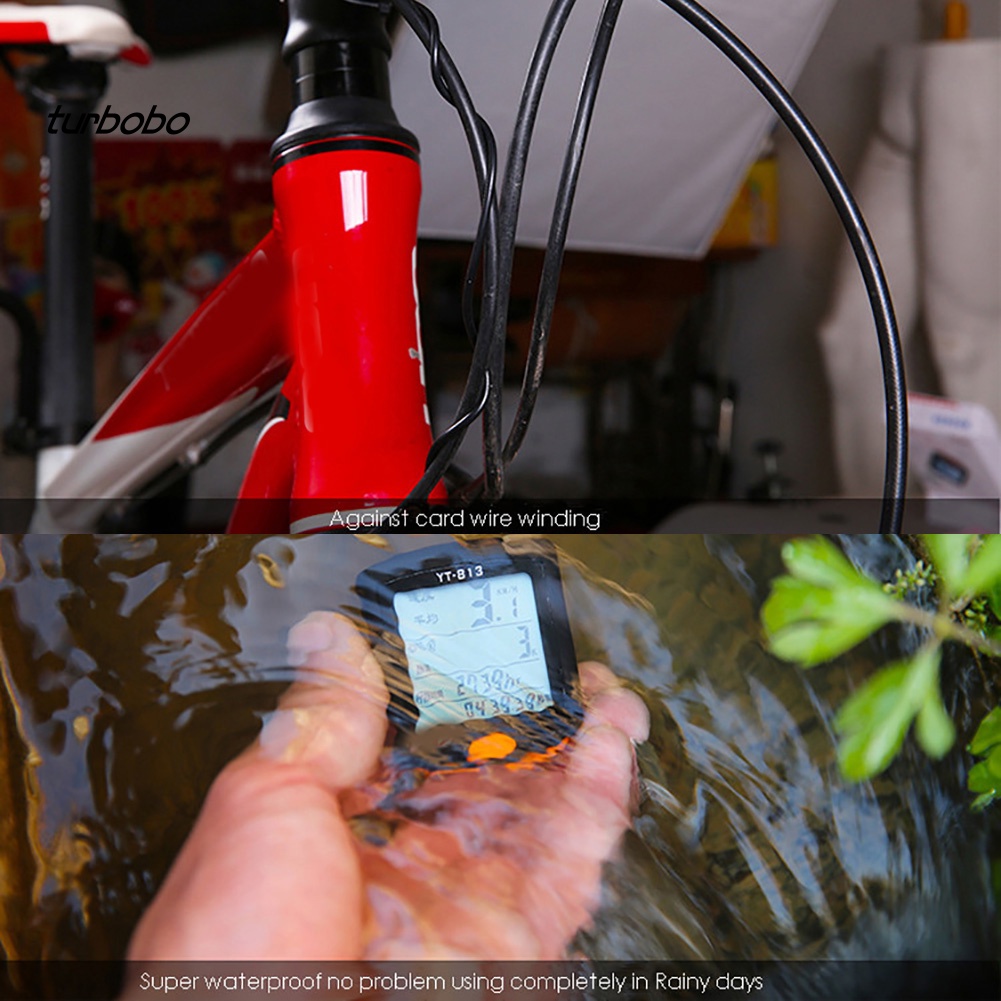 Đồng Hồ Đo Tốc Độ Xe Đạp Có Dây turbobo YT-813