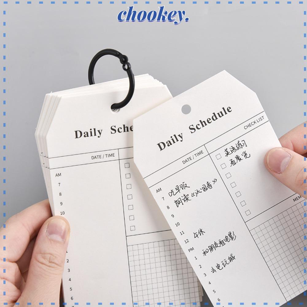 CHOOKEY Sổ Ghi Chú Để Bàn Với Khóa Nhẫn Có Thể Điều Chỉnh Tiện Dụng