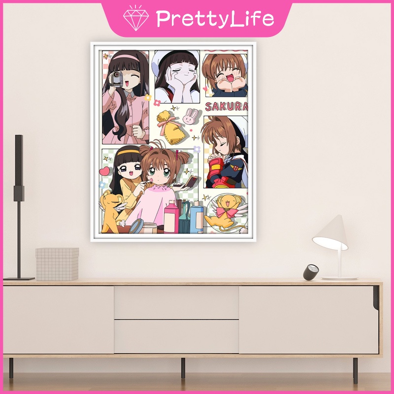 Bộ Tranh Đính Đá 5d Họa Tiết Hoạt Hình Thủ Lĩnh Thẻ Bài sakura Độc Đáo Kích Thước 40x50cm Trang Trí Nhà Cửa