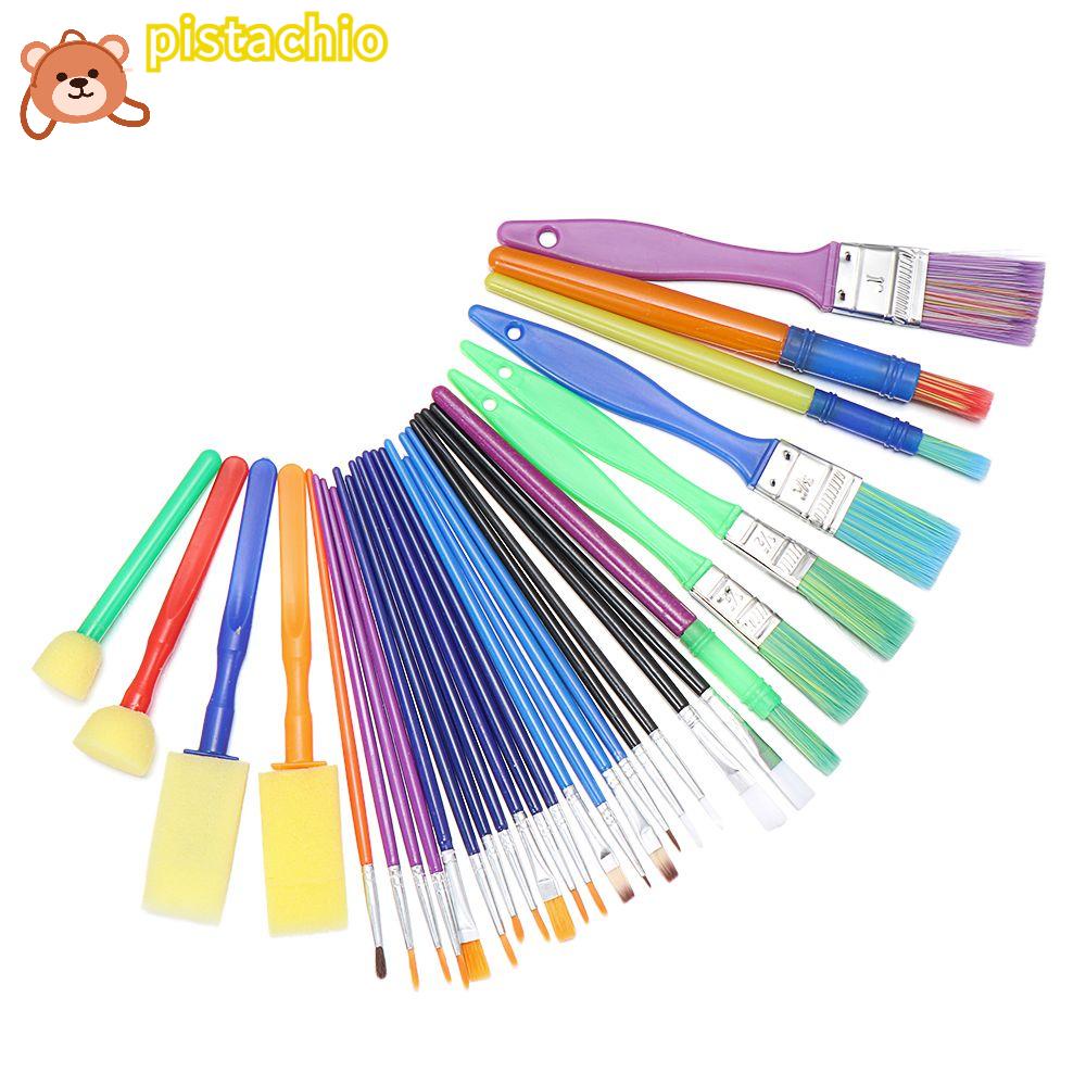 PISTA Set 30 Cọ Vẽ Tranh Sơn Dầu Sợi Nylon Mềm Chất Lượng Cao