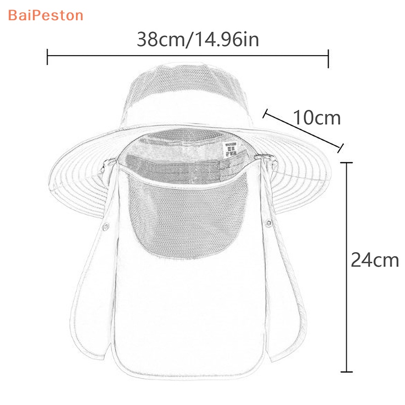 Mũ Rộng Vành Kèm Khẩu Trang Chống Nắng Chất Liệu Nhanh Khô Tiện Dụng Cho Nam Và Nữ