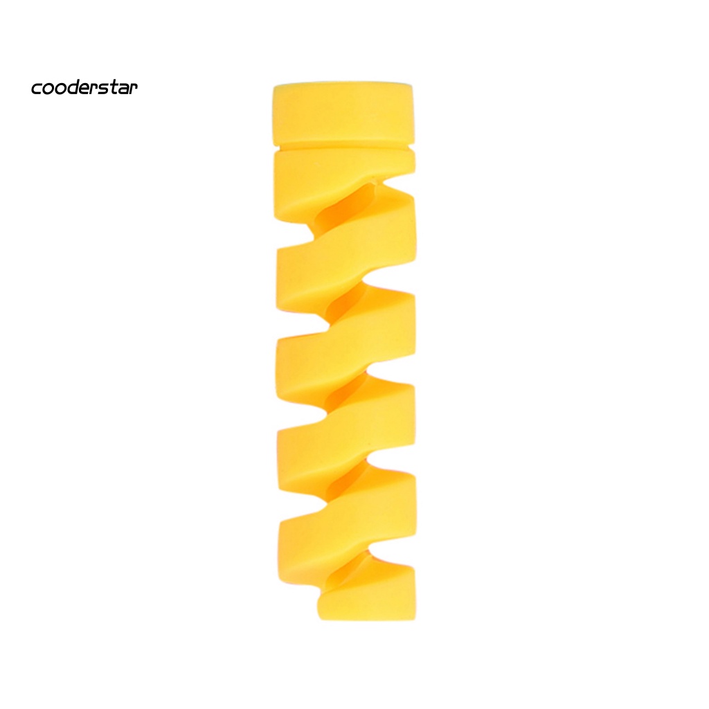 Set 10 Phụ Kiện Bảo Vệ Dây Cáp Sạc Bằng Silicon Mềm Nhẹ Hình Xoắn Ốc Thông Dụng