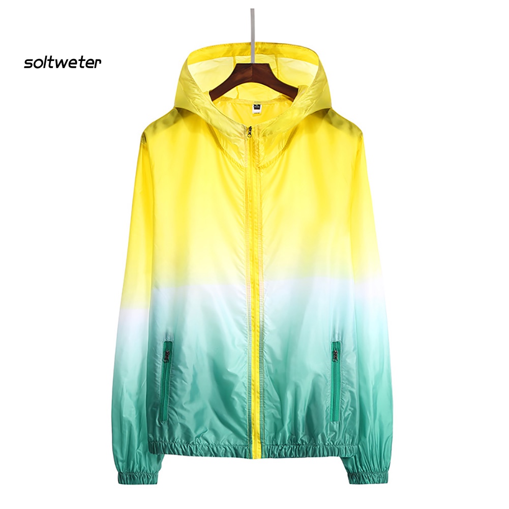 Áo Khoác Chống Nắng UV Có Túi Màu Sắc Gradient Mau Khô Dành Cho Trẻ Em