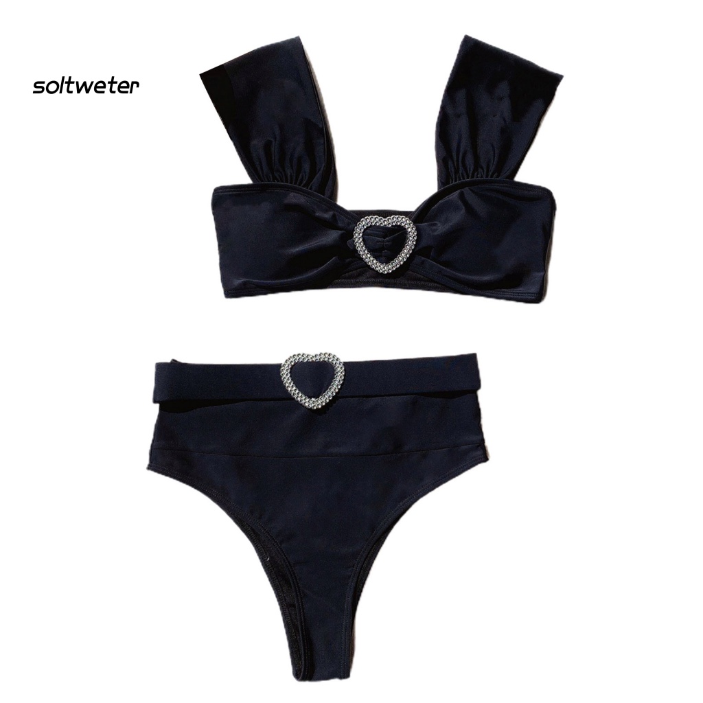 Bộ Đồ Bơi 2 Mảnh Màu Sắc Thời Trang Nhanh Khô Cho Nữ