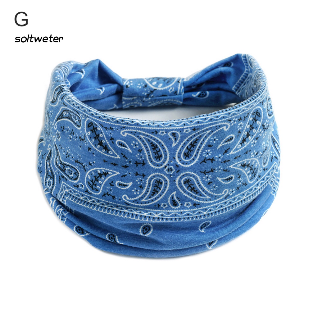 Băng Đô Co Giãn Thấm Hút Mồ Hôi In Họa Tiết Phong Cách Bohemian Thời Trang Cho Nữ Tập Yoga