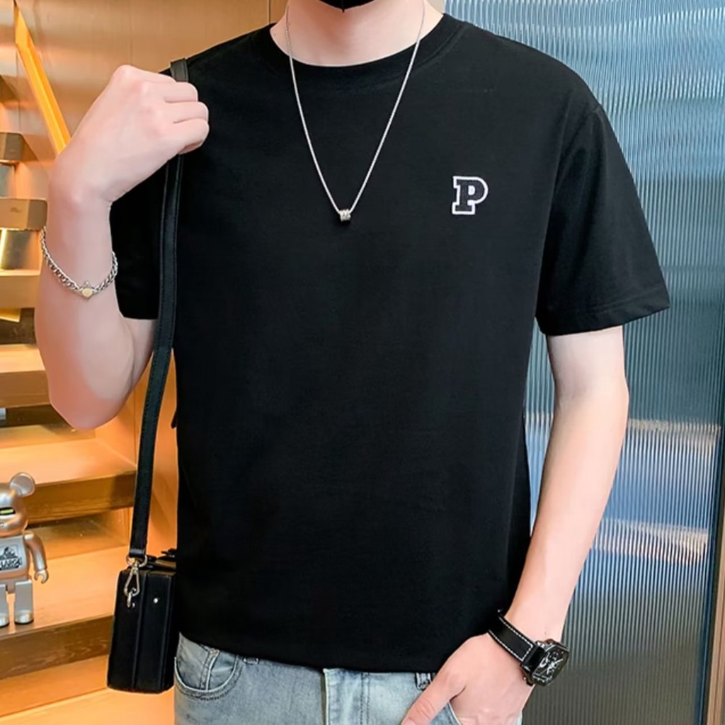 Áo Thun Tay Ngắn Cổ Tròn Dáng Rộng Thời Trang Mùa Hè Hàng Mới Dành Cho Bạn Nam