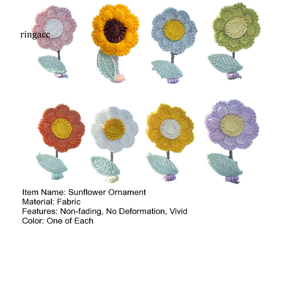 Rga 1 Bộ Phụ Kiện Trang Trí Bảng Điều Khiển Xe Hơi Hình Hoa Hướng Dương Mini Xinh Xắn