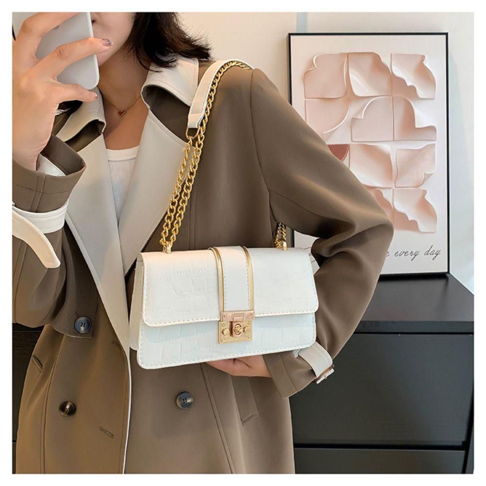 SOFTNESS Túi Đeo Chéo Bằng Da PU Màu Trơn Phong Cách Vintage Thời Trang Cho Nữ