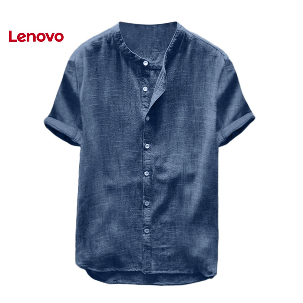 Áo Sơ Mi Cotton Lanh Ngắn Tay Màu Sắc Đơn Giản Họa Tiết Hoa Hướng Dương Cài Nút Thời