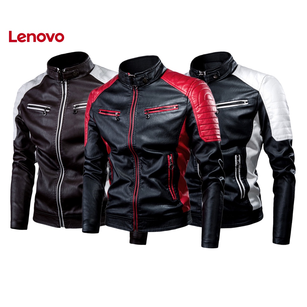 Áo Khoác Da Giả Cổ Đứng In Họa Tiết Hoa Hướng Dương Phối Màu Tương Phản Kiểu Vintage Cá Tính Cho Nam