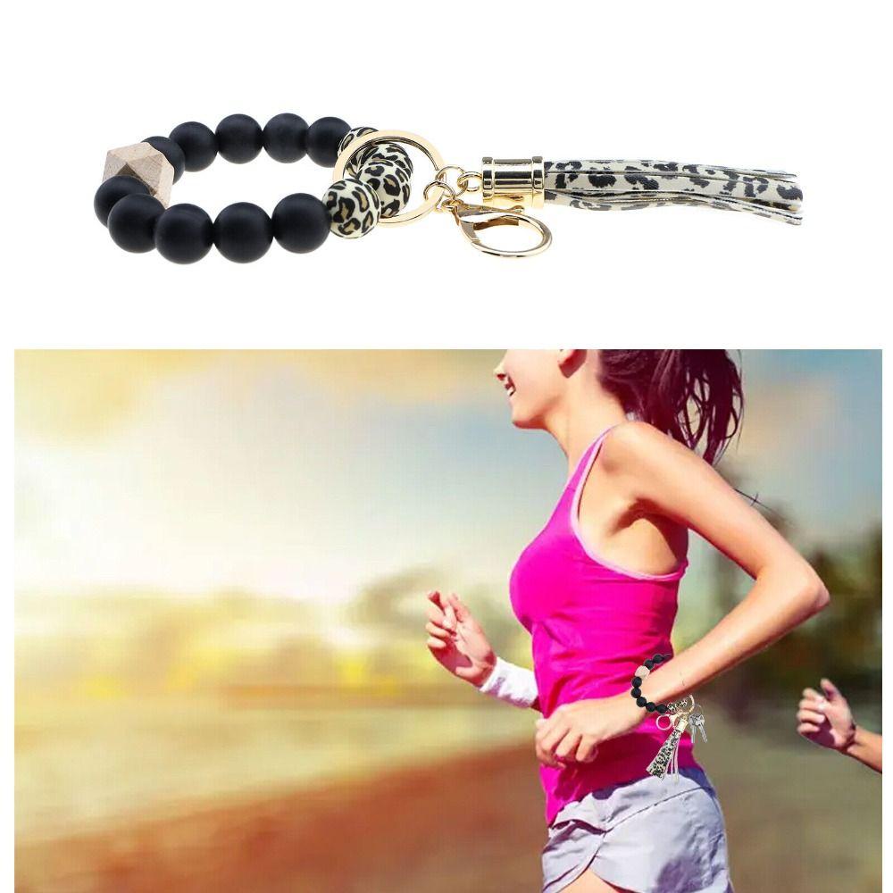 SUYO Vòng Đeo Tay Bằng Da Silicon Co Giãn Phối Tua Rua Nhiều Màu Thời Trang Cho Nữ