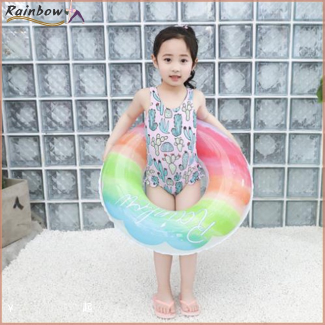 Phao Bơi Bơm Hơi Dày Dặn Màu Gradient Độc Đáo