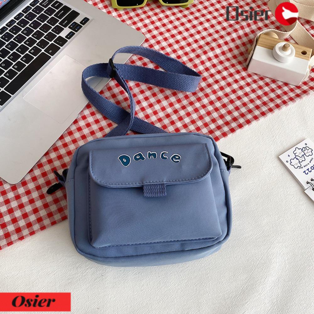 OSIER1 Túi Đeo Chéo Hình Vuông Đơn Giản Nhiều Màu Thời Gian Giải Trí
