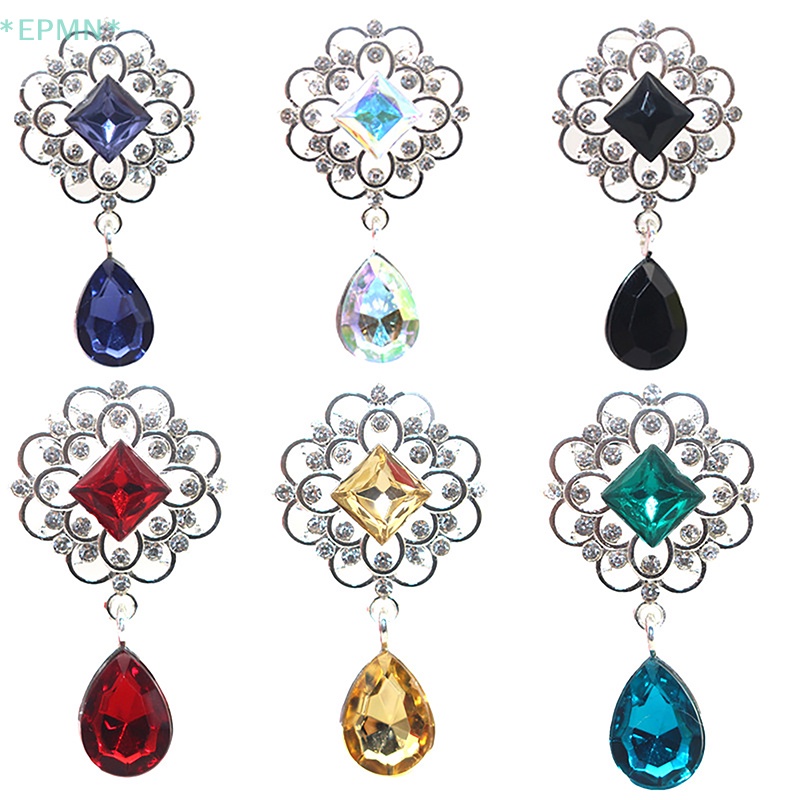 Mặt Dây Chuyền Hình Giọt Nước Bằng Hợp Kim Acrylic Đính Đá Thủ Công Trang Trí Hộp Quà Mới