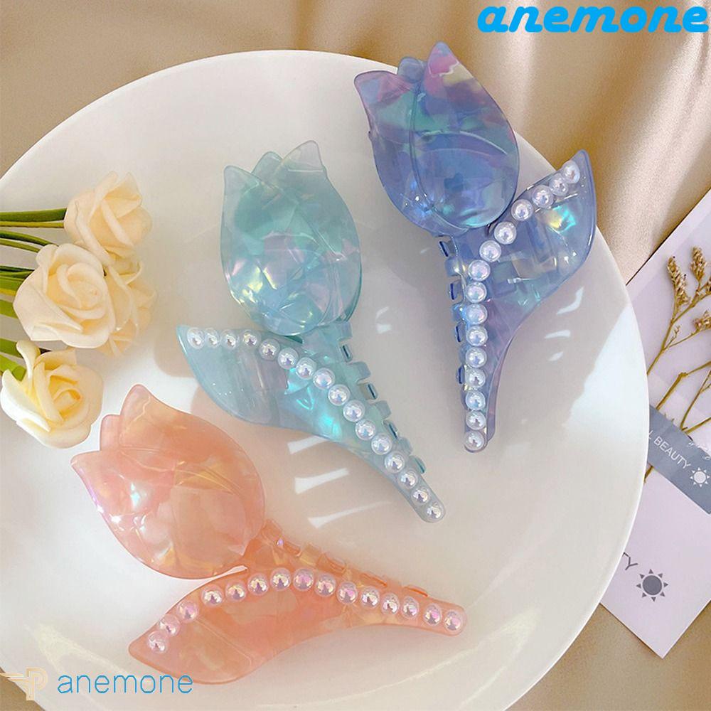 ANEMONE Kẹp Tóc Hình Hoa Tulip / Cá Mập Thời Trang Thanh Lịch Cho Nữ