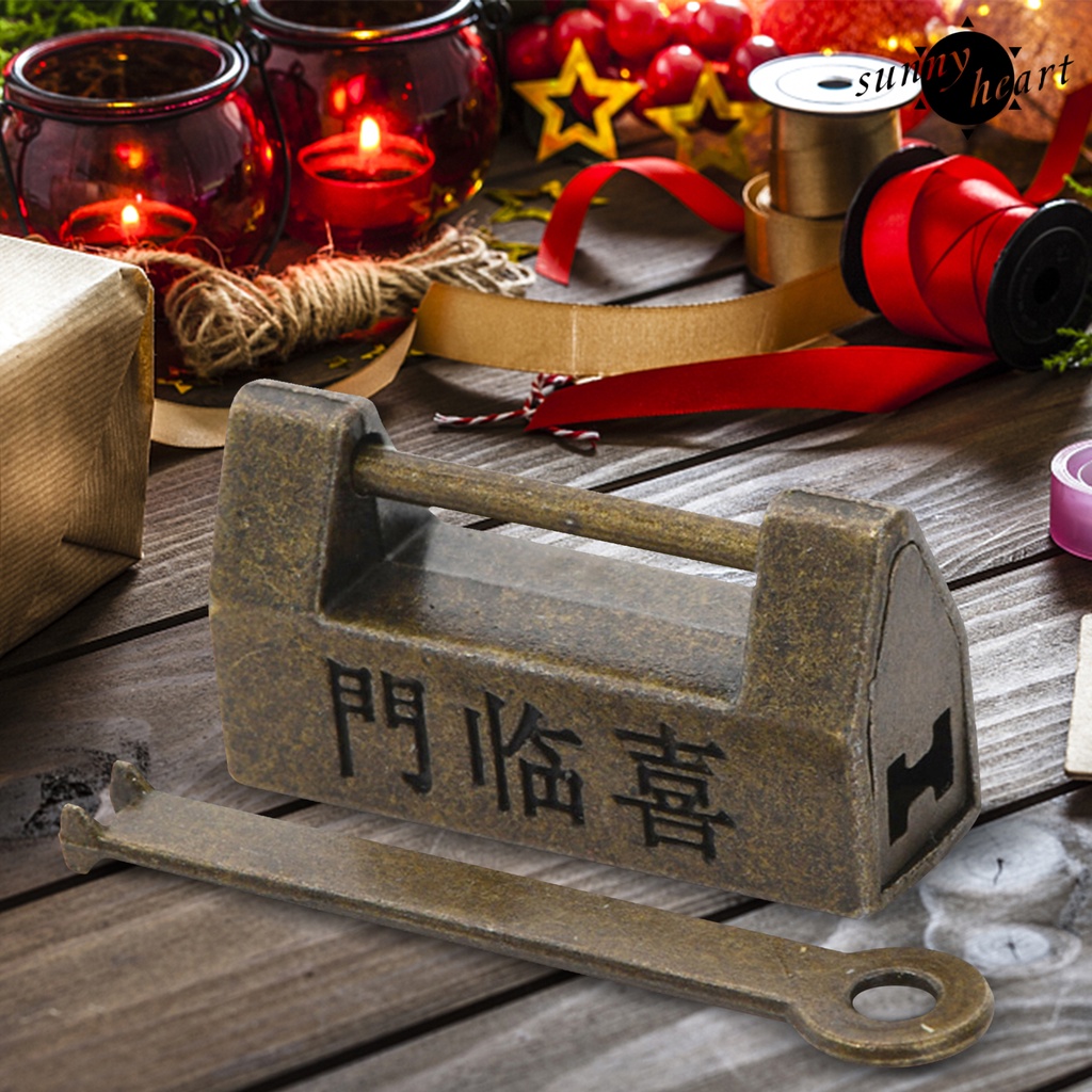 Khóa Hộp Gỗ Bằng Đồng Thau Kiểu Trung Hoa Cổ Điển Sáng Tạo Dễ Sử Dụng