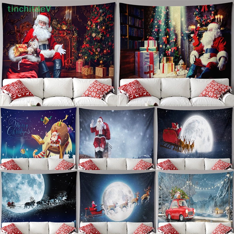 Thảm Treo Tường Trang Trí Chủ Đề Giáng Sinh 100 * 75CM