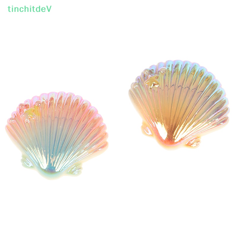 Bộ 10 Vỏ Sò Nhựa Màu Gradient Dùng Trang Trí DIY