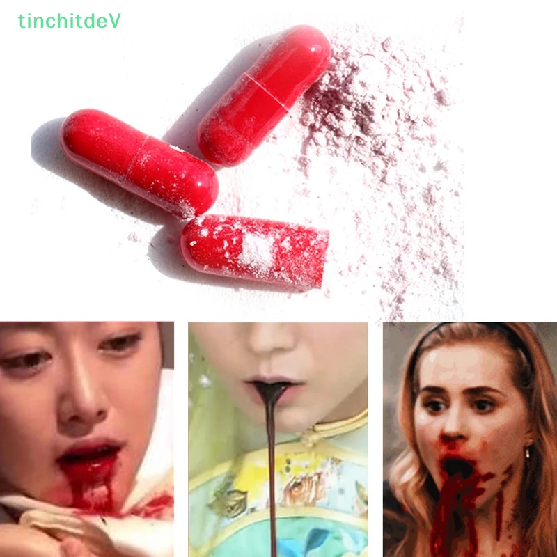 [TinchitdeV] Bộ 6 Viên Nang Máu Giả Hóa Trang Halloween Kinh Dị Vui Nhộn [Mới]