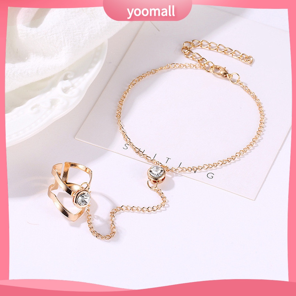 Bộ Nhẫn Đeo Ngón Tay Hình Mũi Tên Rỗng Đánh Bóng Điều Chỉnh Được Dành Cho Bạn Nữ Mặc Mỗi Ngày